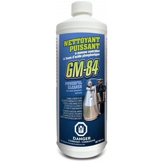 GM-84 - Nettoyant puissant à mousse controlée à base d'acide phosphorique - 909ml